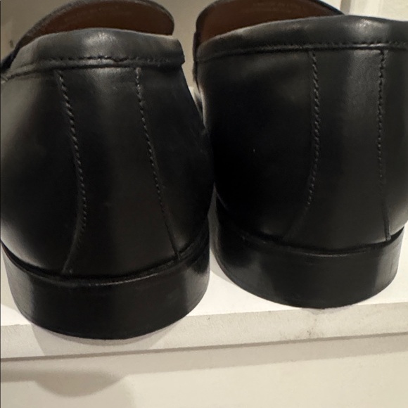 Saks Fifth Avenue Black Leather Slip-On Loafers